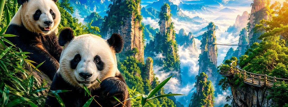 🐲Тур "Панды и путешествие в заповедник Чжанцзяцзе" 2026 (БЛОК)